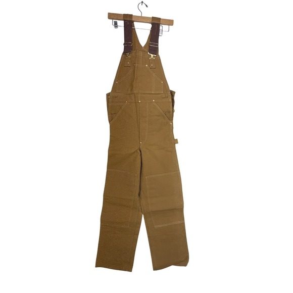 Vintage Carhartt R01 Brown Duck Canvas Bib Overalls 24x32 Mens Workwear